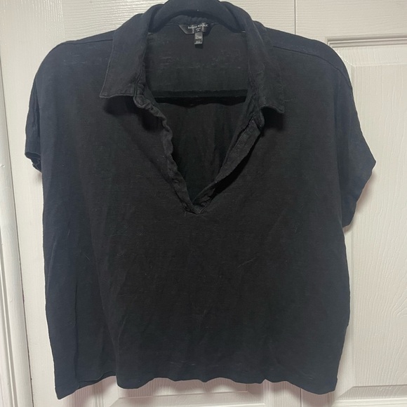 Black (Slightly) Cropped Polo T - Picture 1 of 3